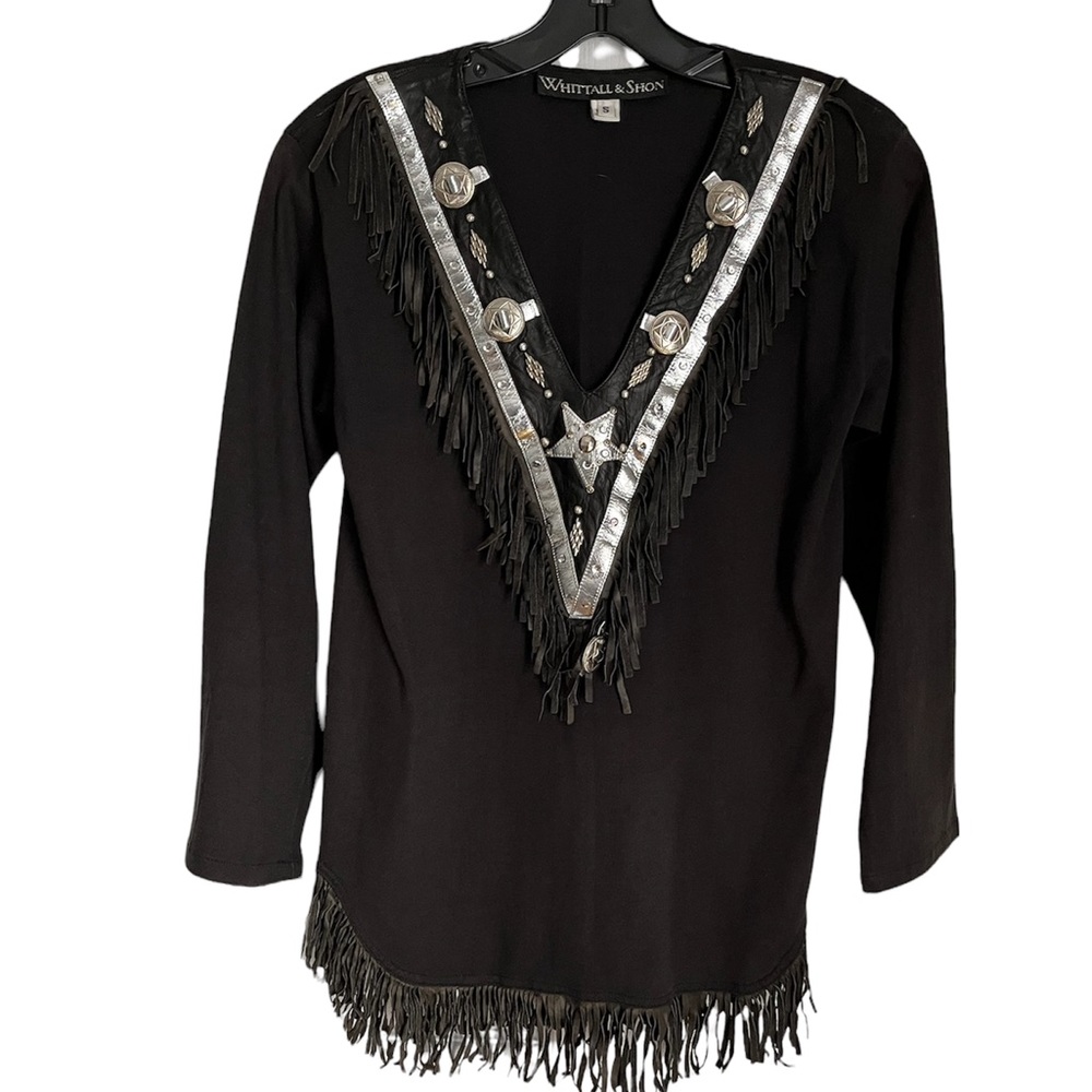 RARE WHITTAL & SHON COWGIRL LONG SLEEVE TOP